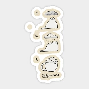 Cat puccino Sticker